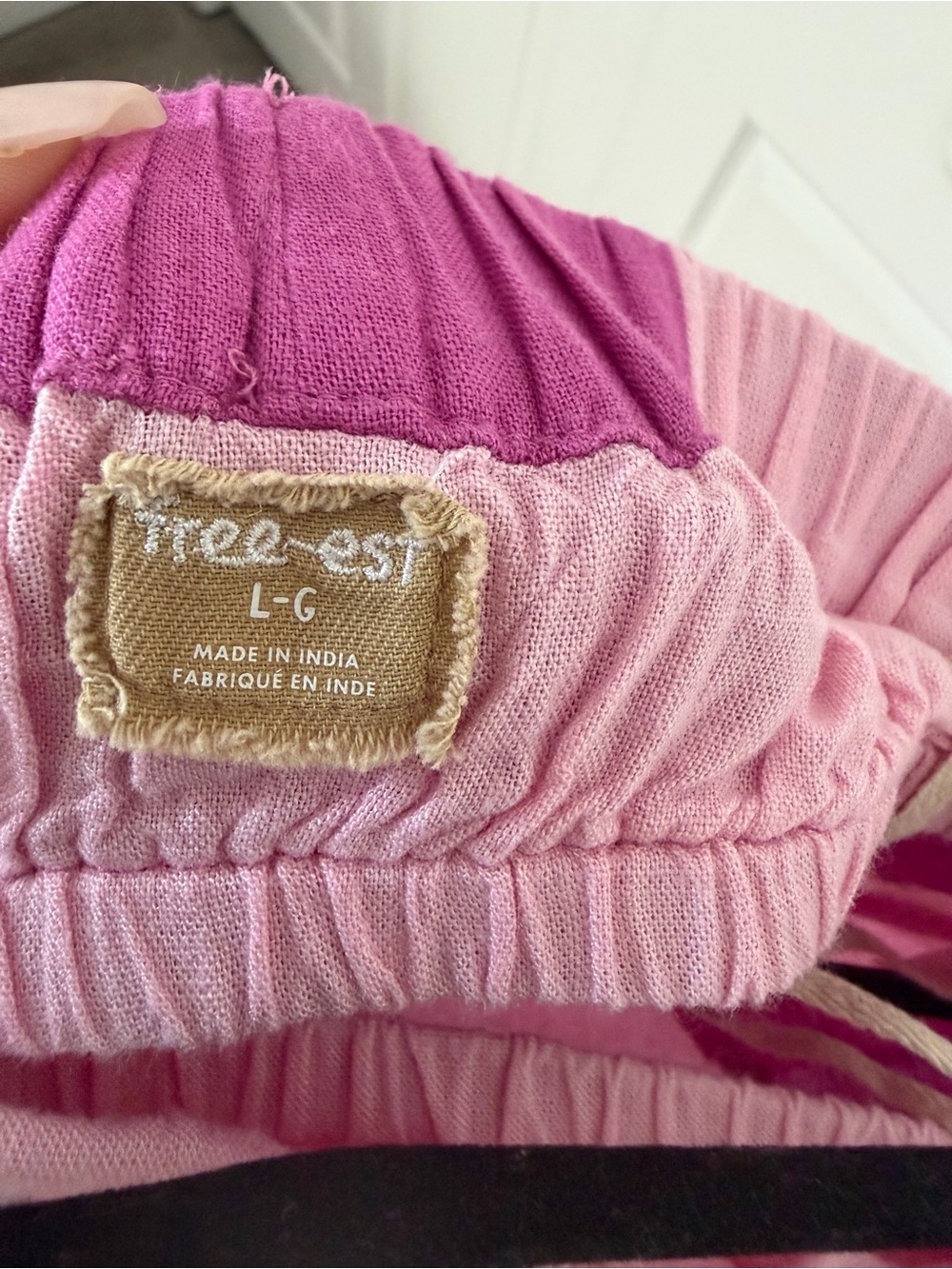 Free People Strapless Wide-Leg Jumpsuit — Pink & Cream - Picture 4 of 8